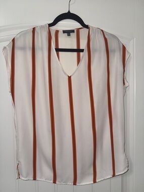 Madison V-Neck Striped Top - Medium